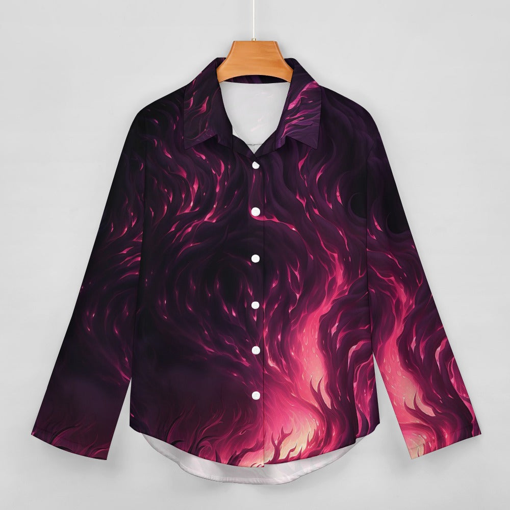 Midnight Nightmare Cropped Hem Shirt