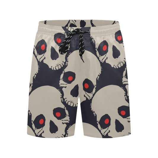Red Eyed Skuls Beach Shorts