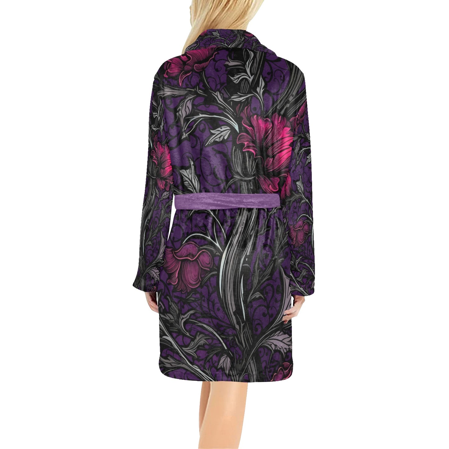 Gothic Rose And Vine Night Robe – Grim Haven Clothing