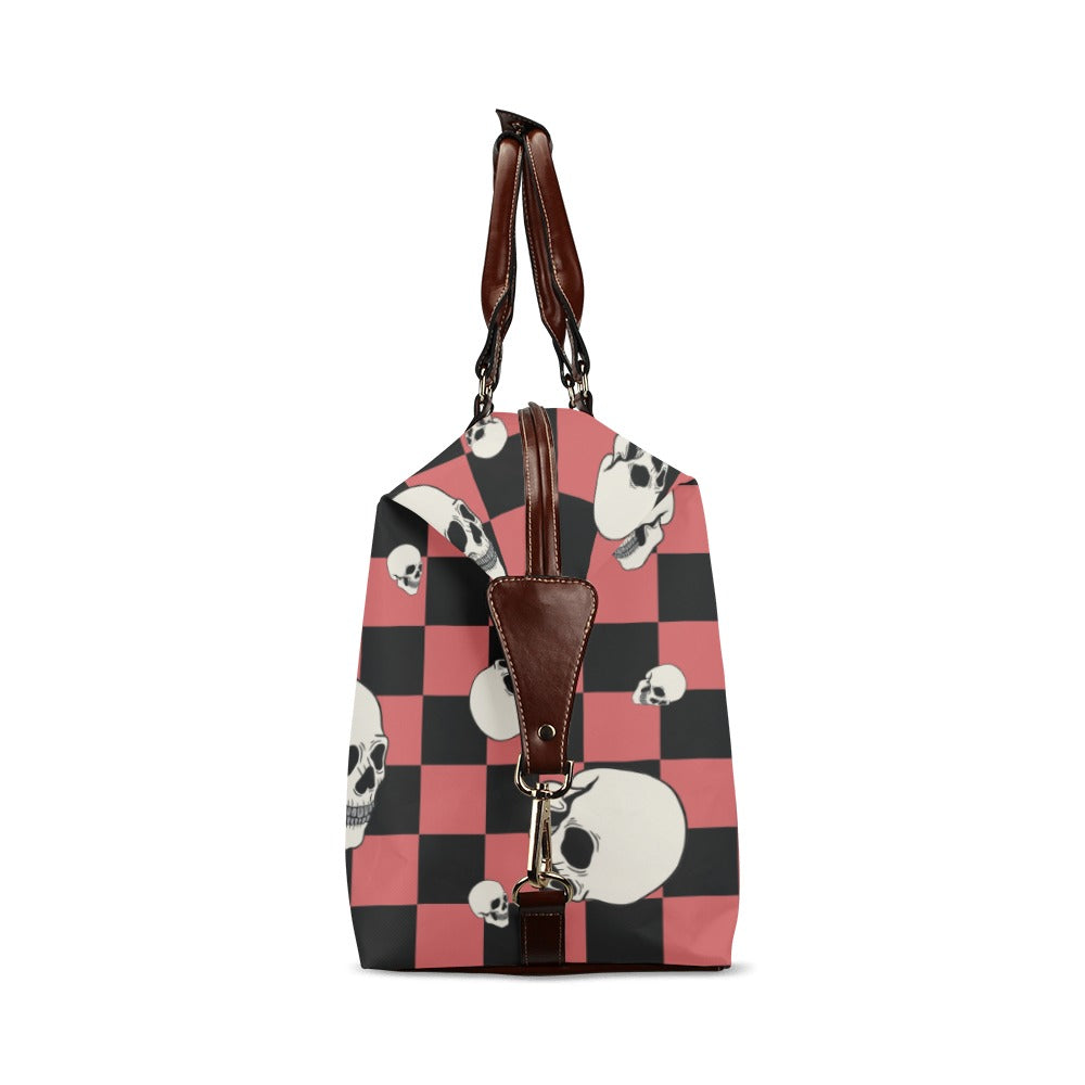 Skulls And Checkers Flight Bag