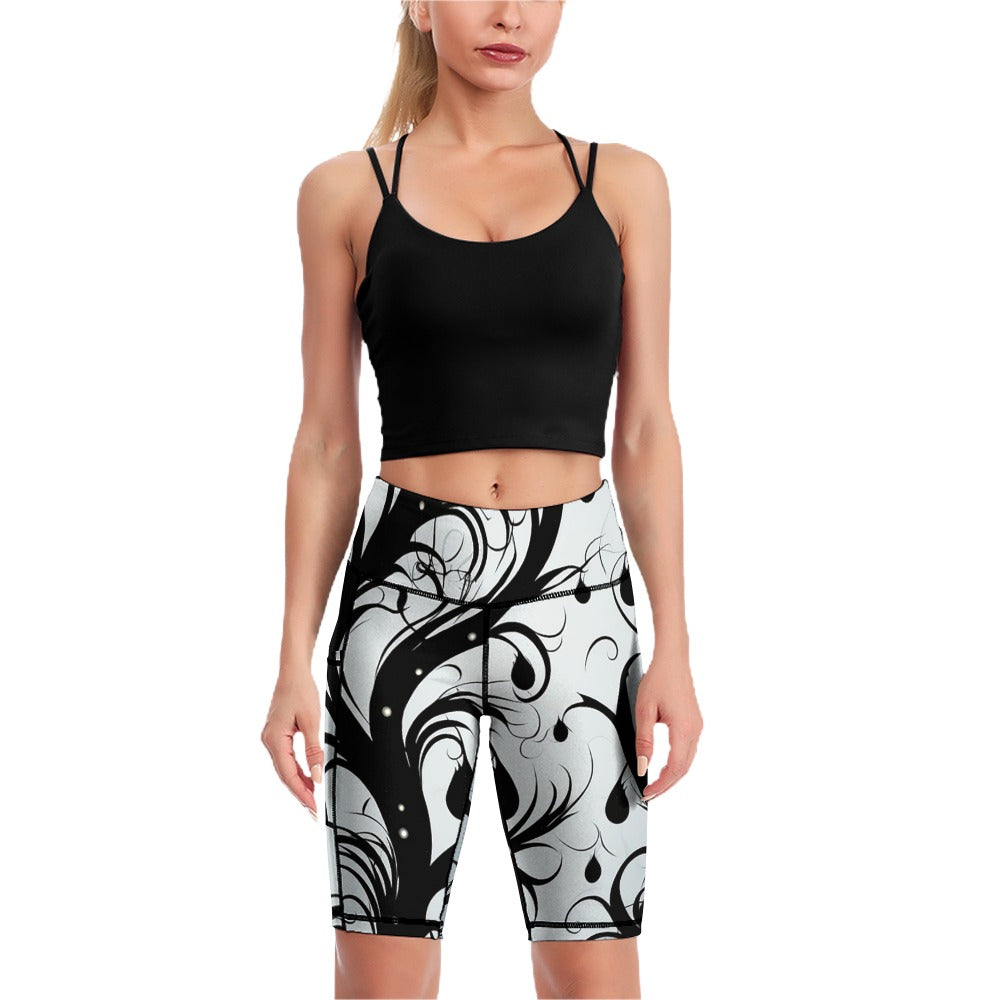 Gothic Vines Comfortable Fitness Yoga Shorts