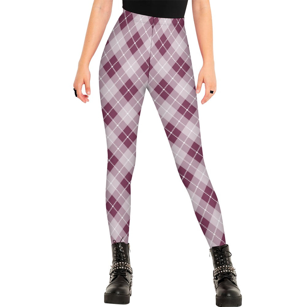 Plum Plaid Leggings