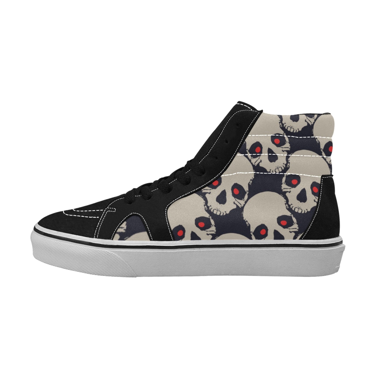 Red Eyed Skulls High Top Canvas Shoes
