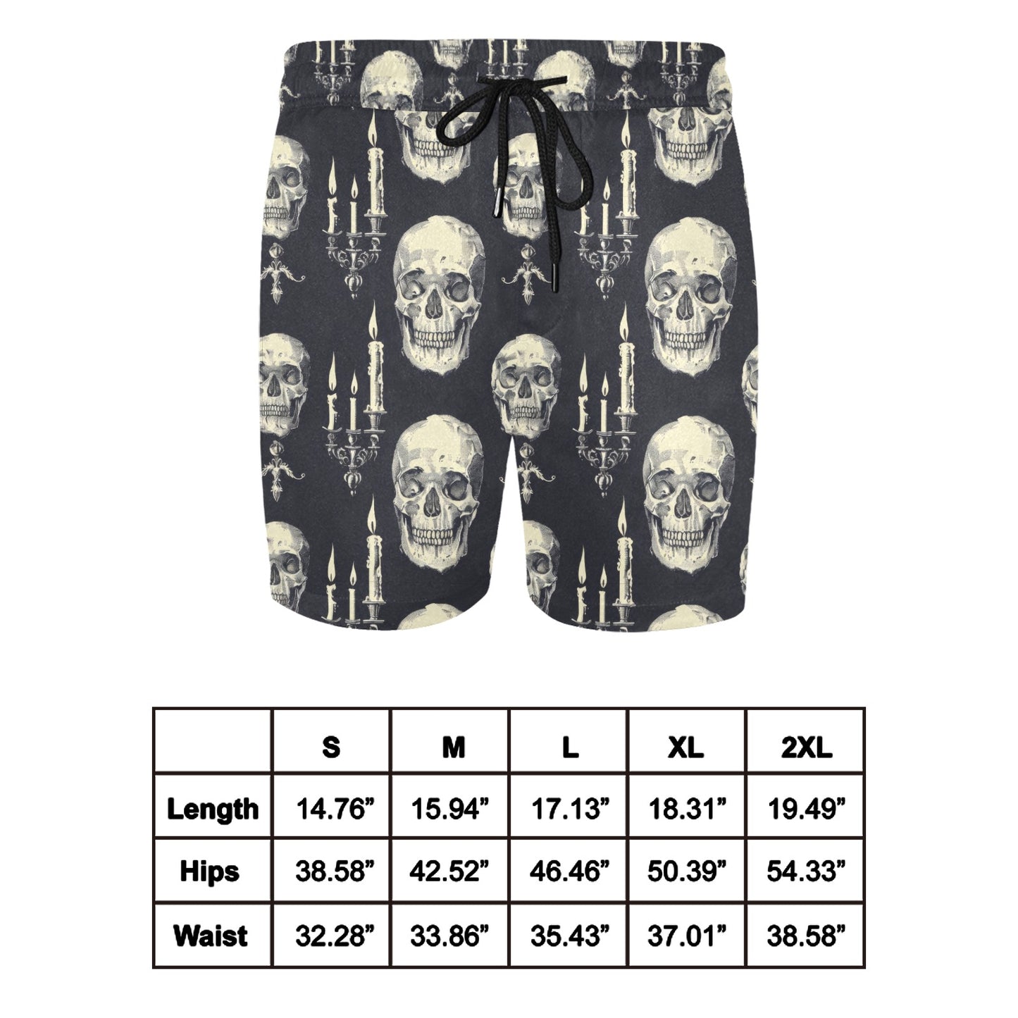 Skulls And Candles Men's Mid-Length Swim Shorts