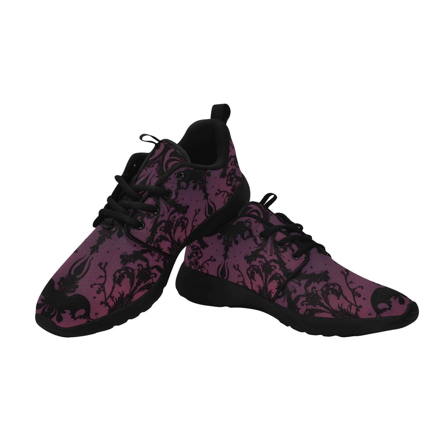 Gothic Purple Design Women's Pull Loop Sneakers