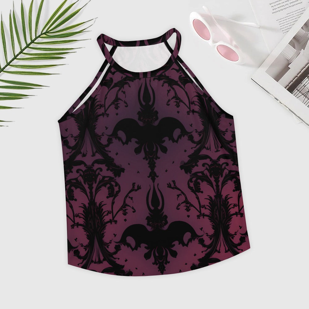 Gothic Design Crew Neck Vest