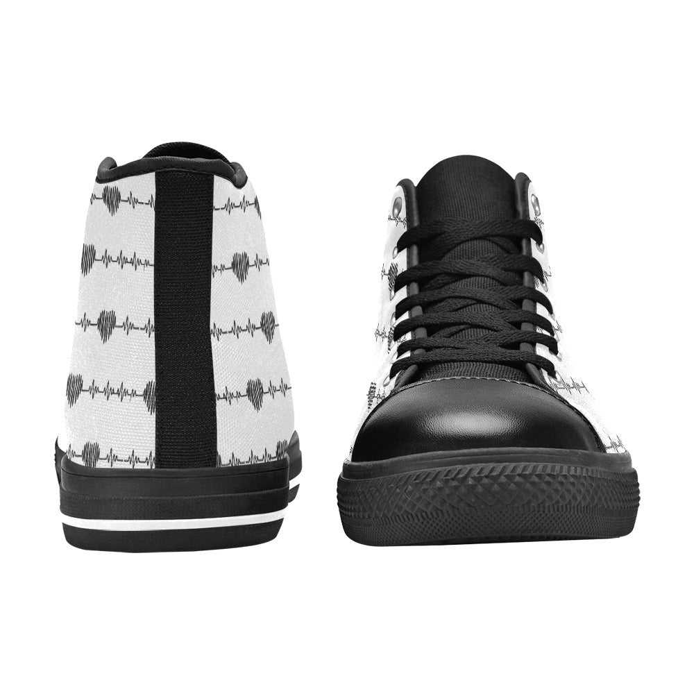 Heart Beat Hearts High Top Canvas Shoes