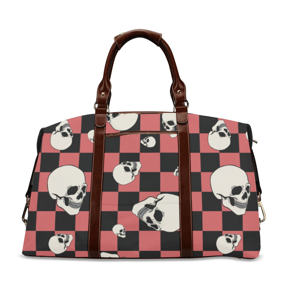 Skulls And Checkers Flight Bag