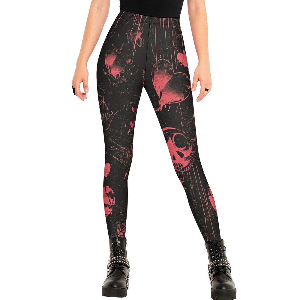 Faded Hearts Leggings