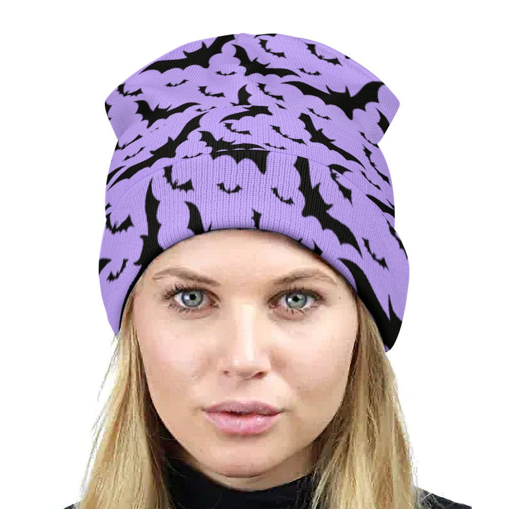 Bats On Purple Beanie