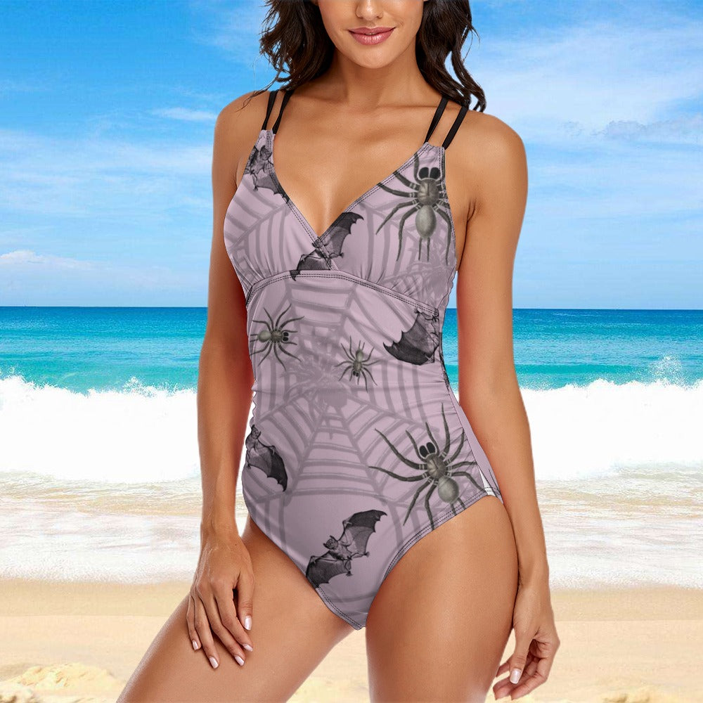 Spiders And Bats One-piece Swimsuit