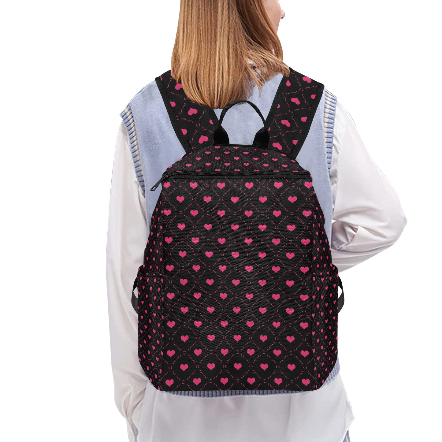 Little Pink Hearts Lightweight Casual Backpack