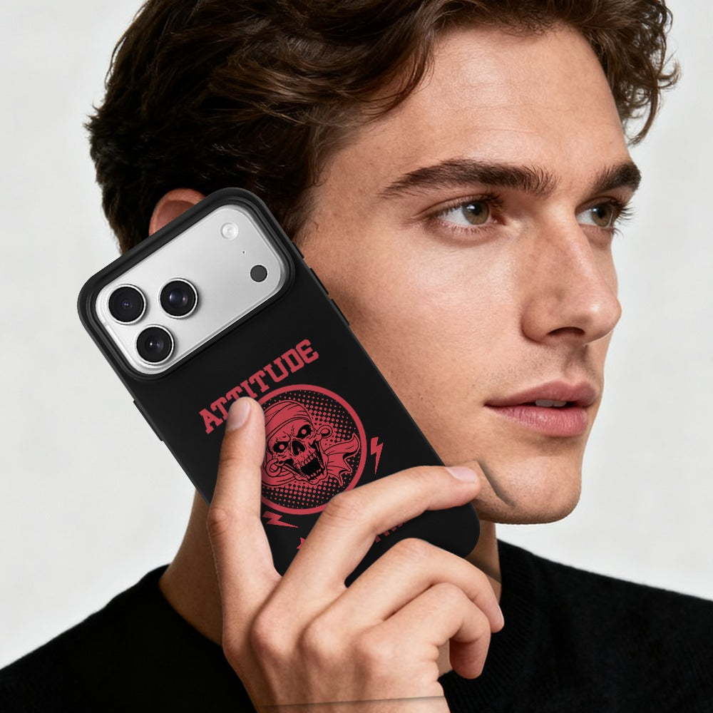 Attitude Is Everything Skull Apple iPhone 17 Series TPU Phone Case