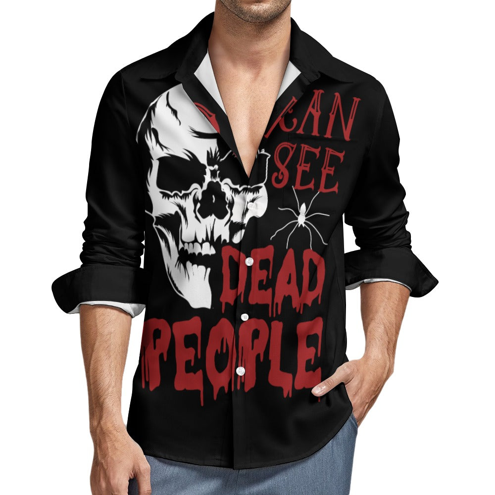 I Can See Dead People Casual One Pocket Long Sleeve Shirt