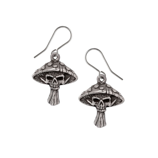 Ancient Skull Mushroom Earrings