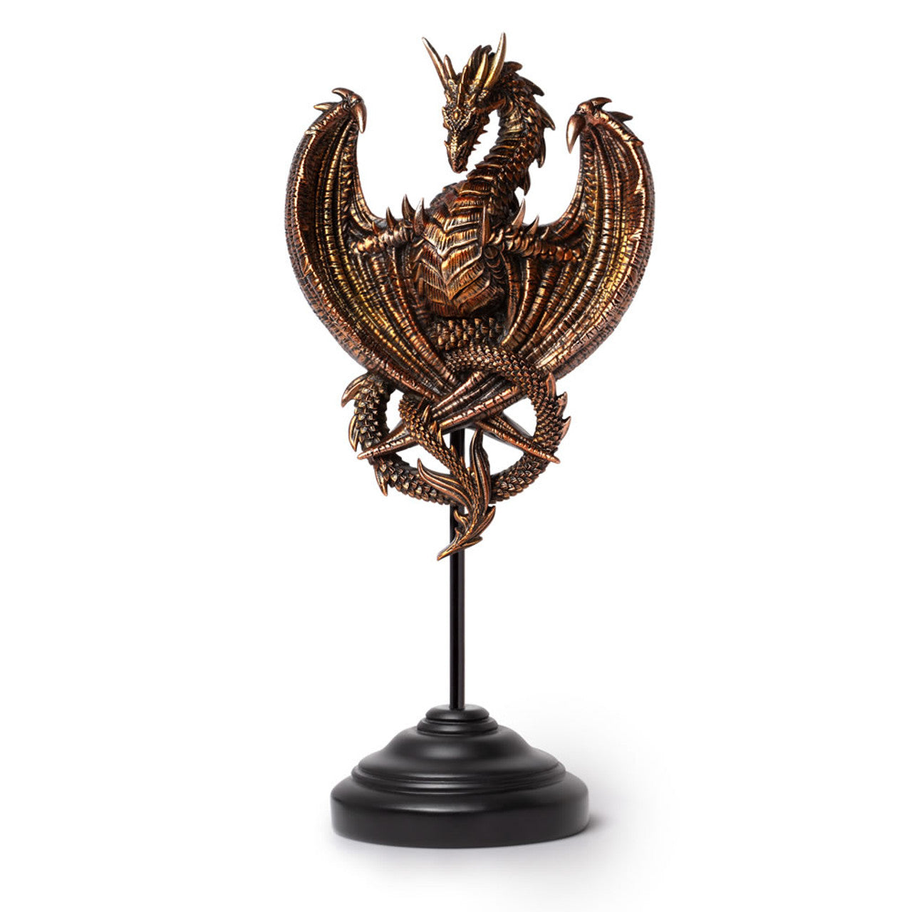Antiqued Metallic Dragon Ornament
