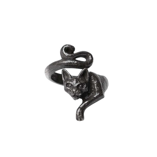 Black Cat Wrapped Ring