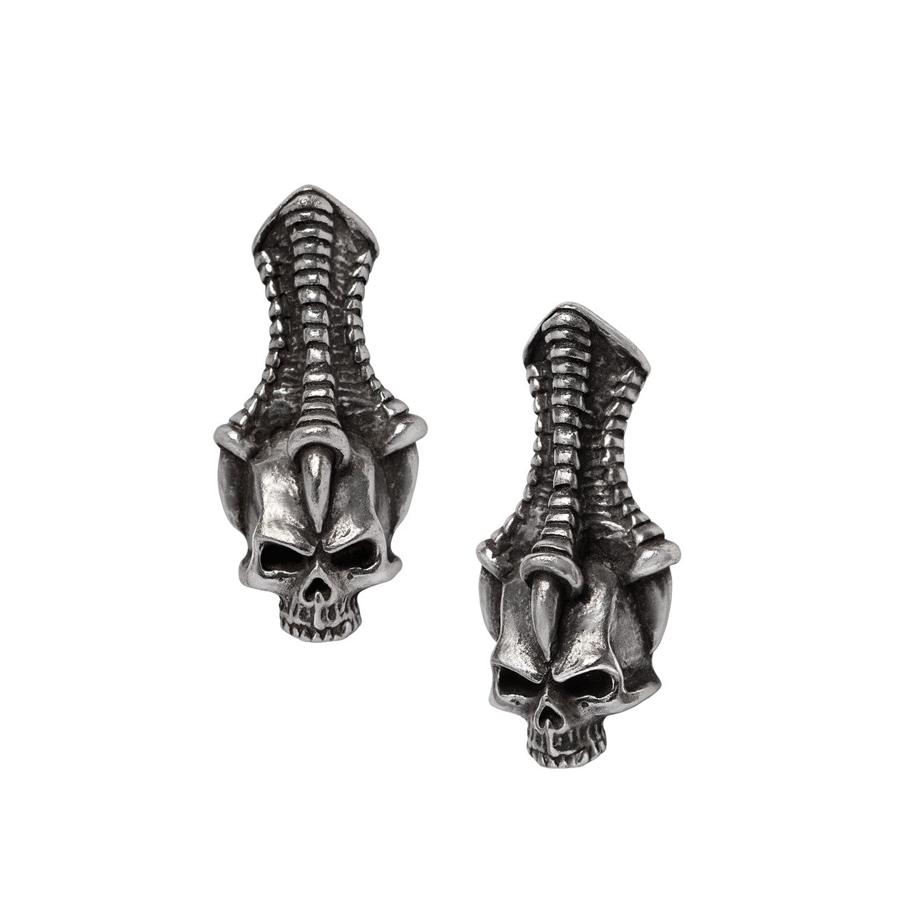 Claw Gripping Skull Earring Stud