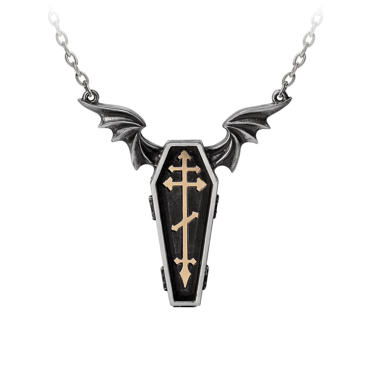 Coffin And Skeleton Couples Necklace