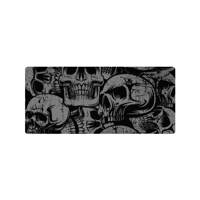 Silver Skull Extra Large Rectangle Mousepad