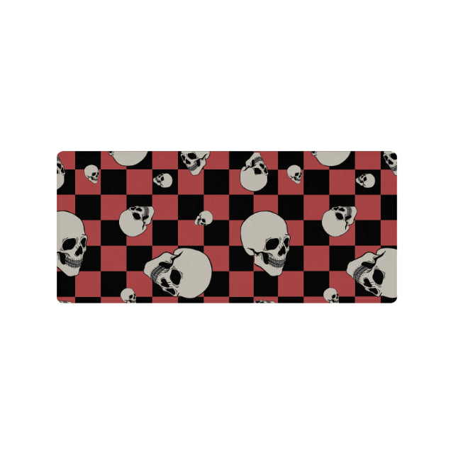 Skulls And Checkers Extra Large Rectangle Mousepad