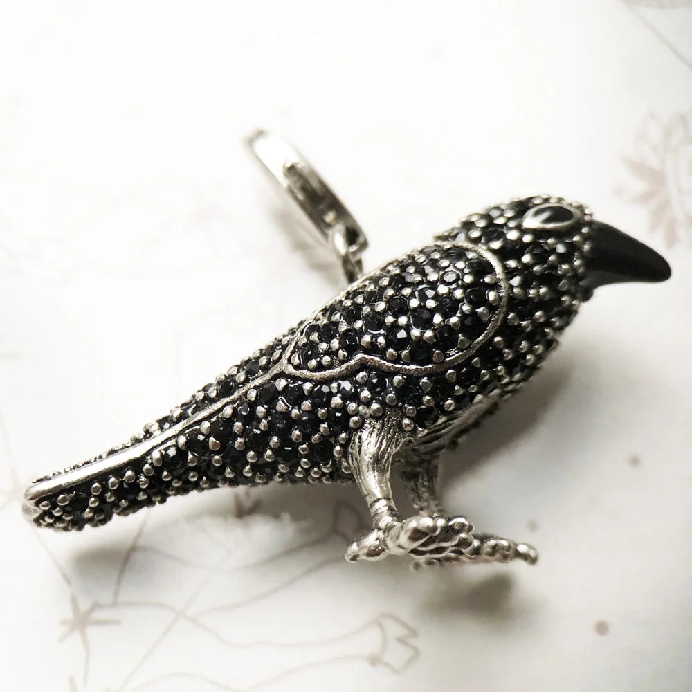 Black Raven Sterling Silver Necklace