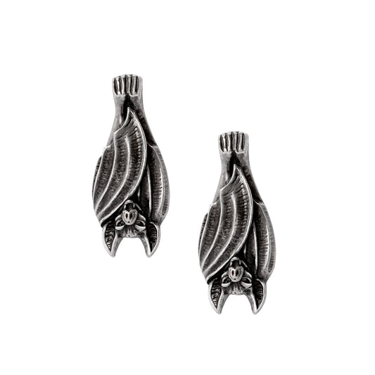 Roosting Bat Stud Earrings