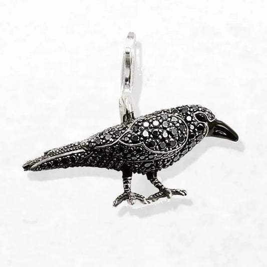 Black Raven Sterling Silver Necklace