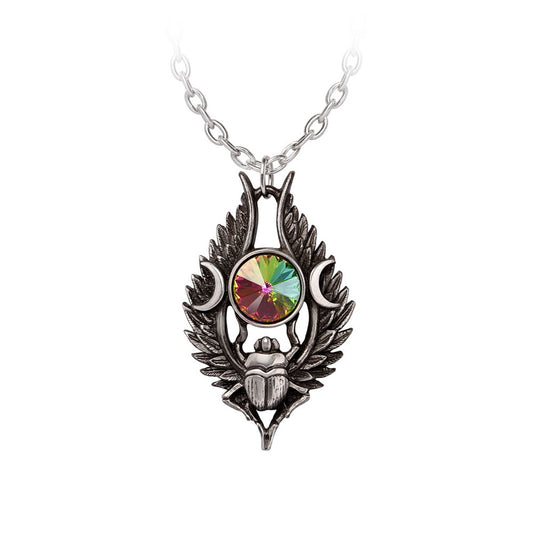Scarab And Triple Moon Pendant