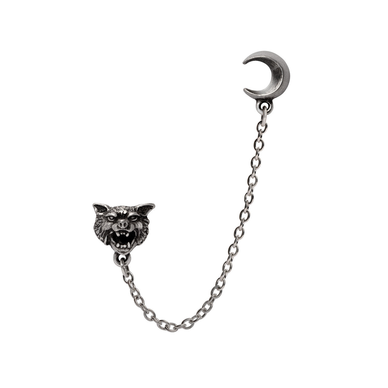 Skulking Lone Wolf Stud Earring