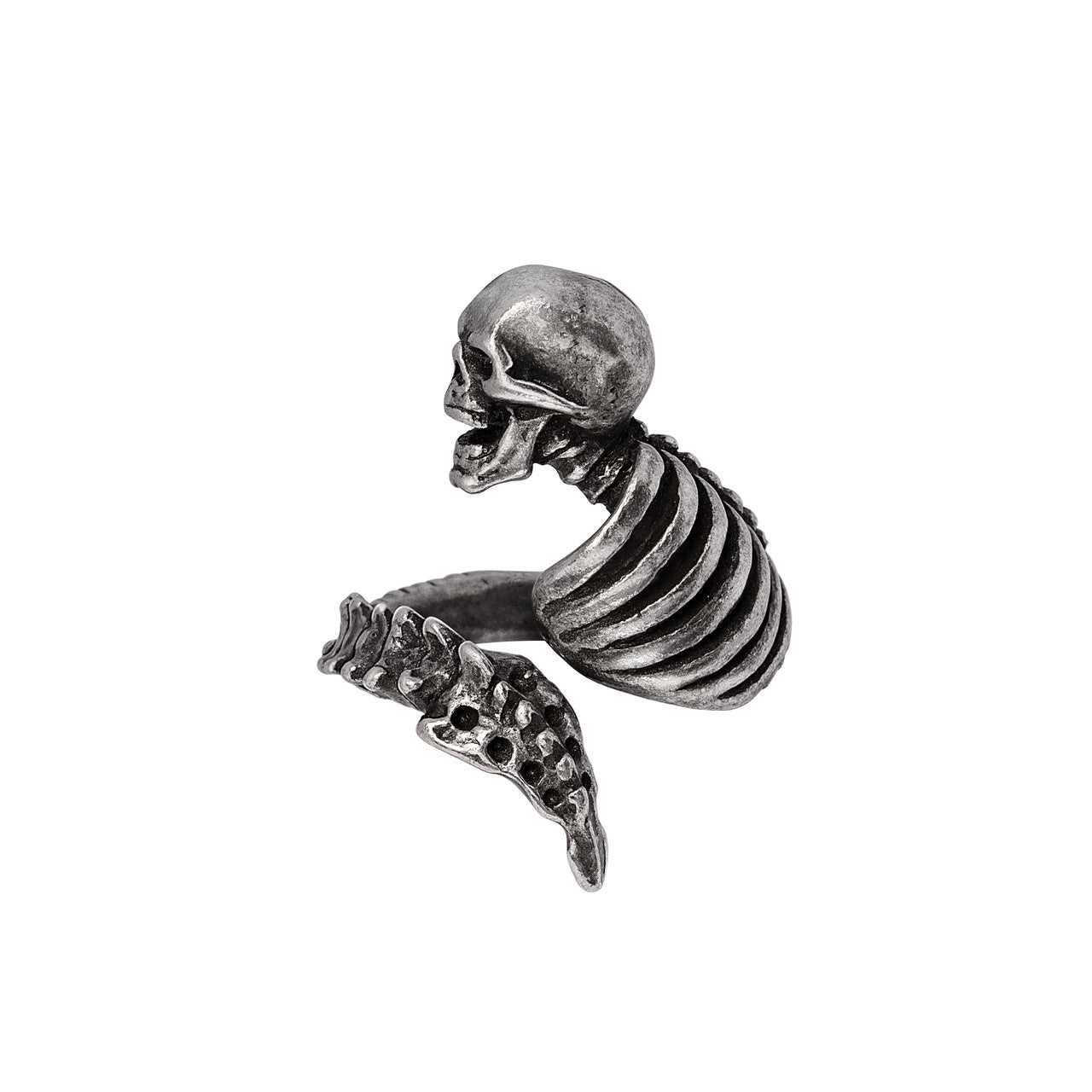 Skull Rib Cage and Vertebrae Wrap Ring