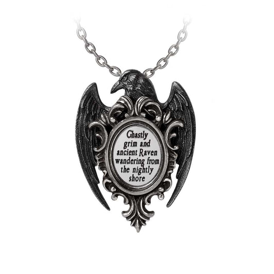 The Ravens Poem Pendant close view