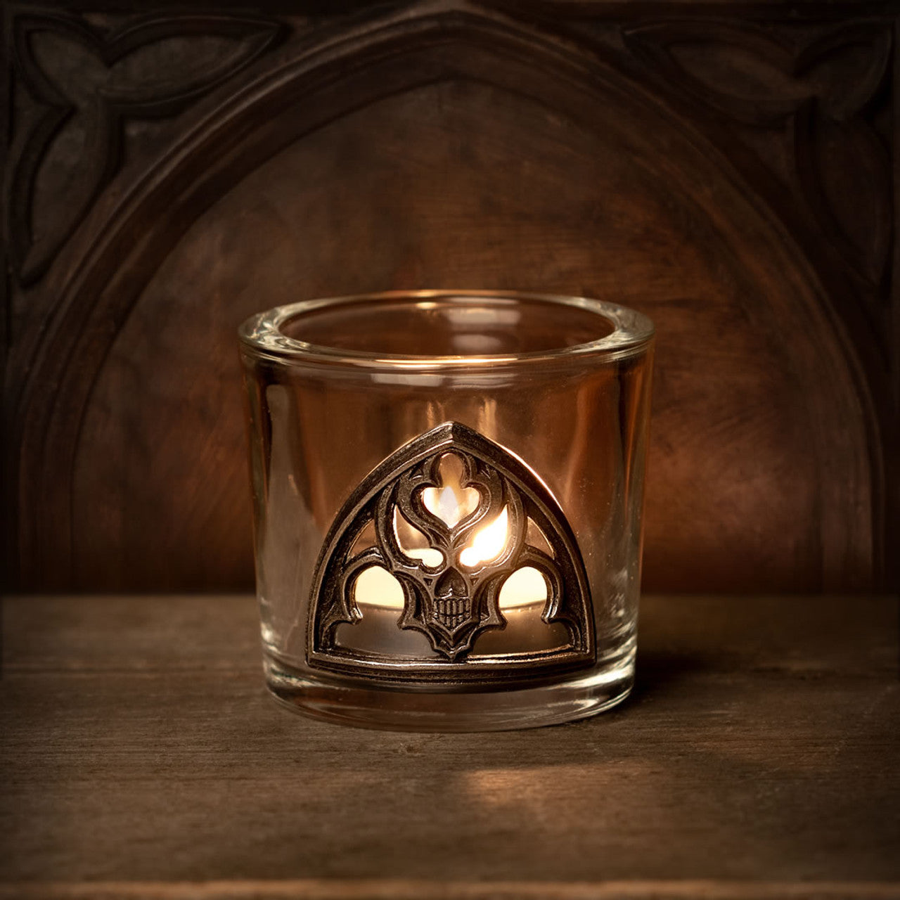 Tormented Spirits Glass Candle Holder