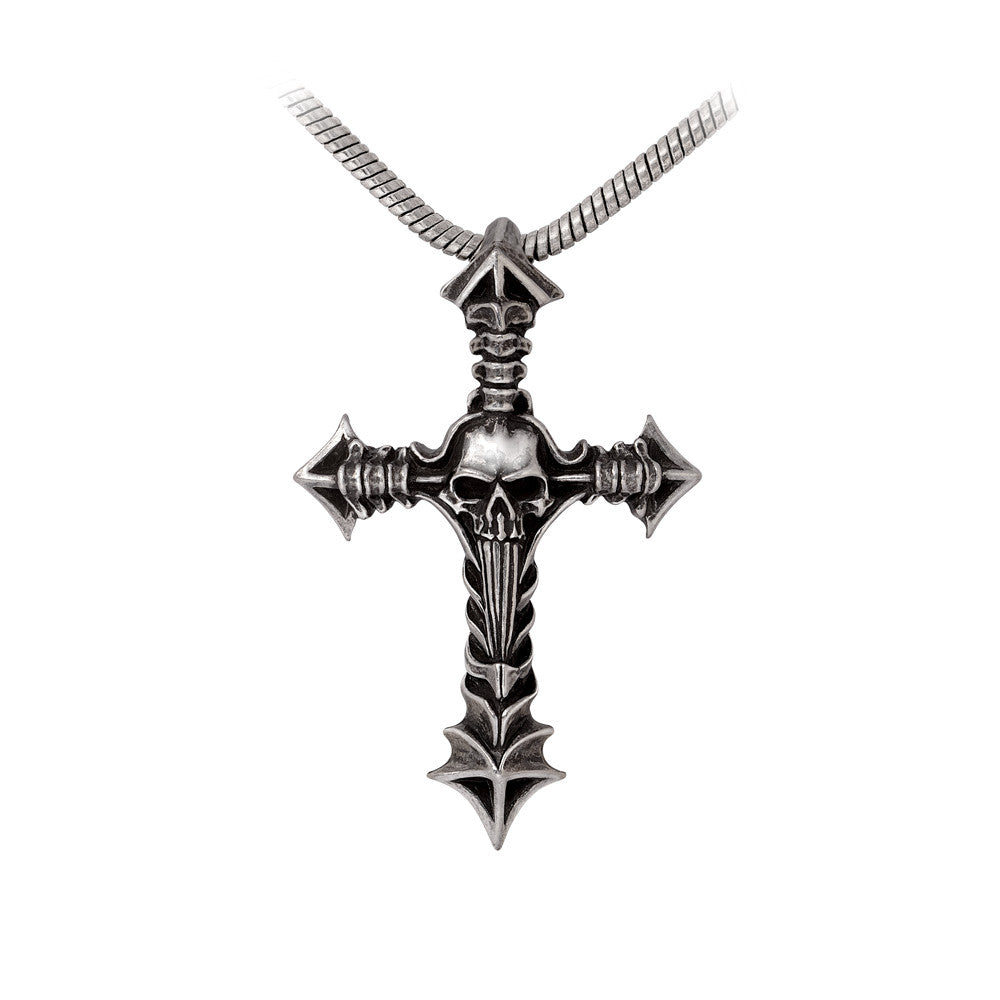 Vertebrae And Skull Cross Of The Crusader Pendant