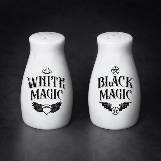 White And Black Magic Salt And Pepper Set