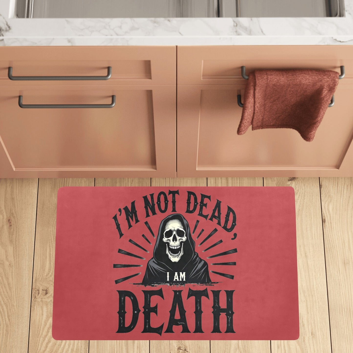 I'm Not Dead Grim Reaper Kitchen Mat 32"x20"