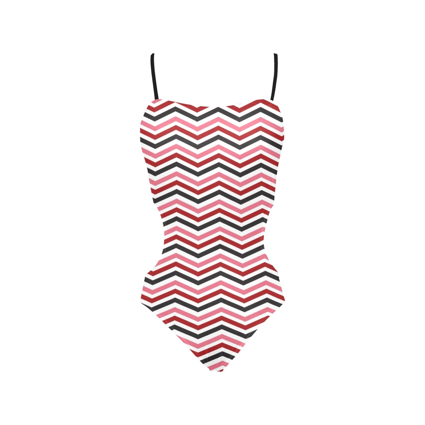 Vintage Design Spaghetti Strap Cut Out Sides Swimsuit