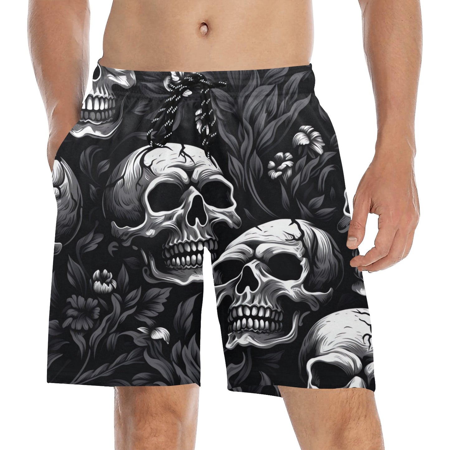 Skulls And Decay Beach Shorts