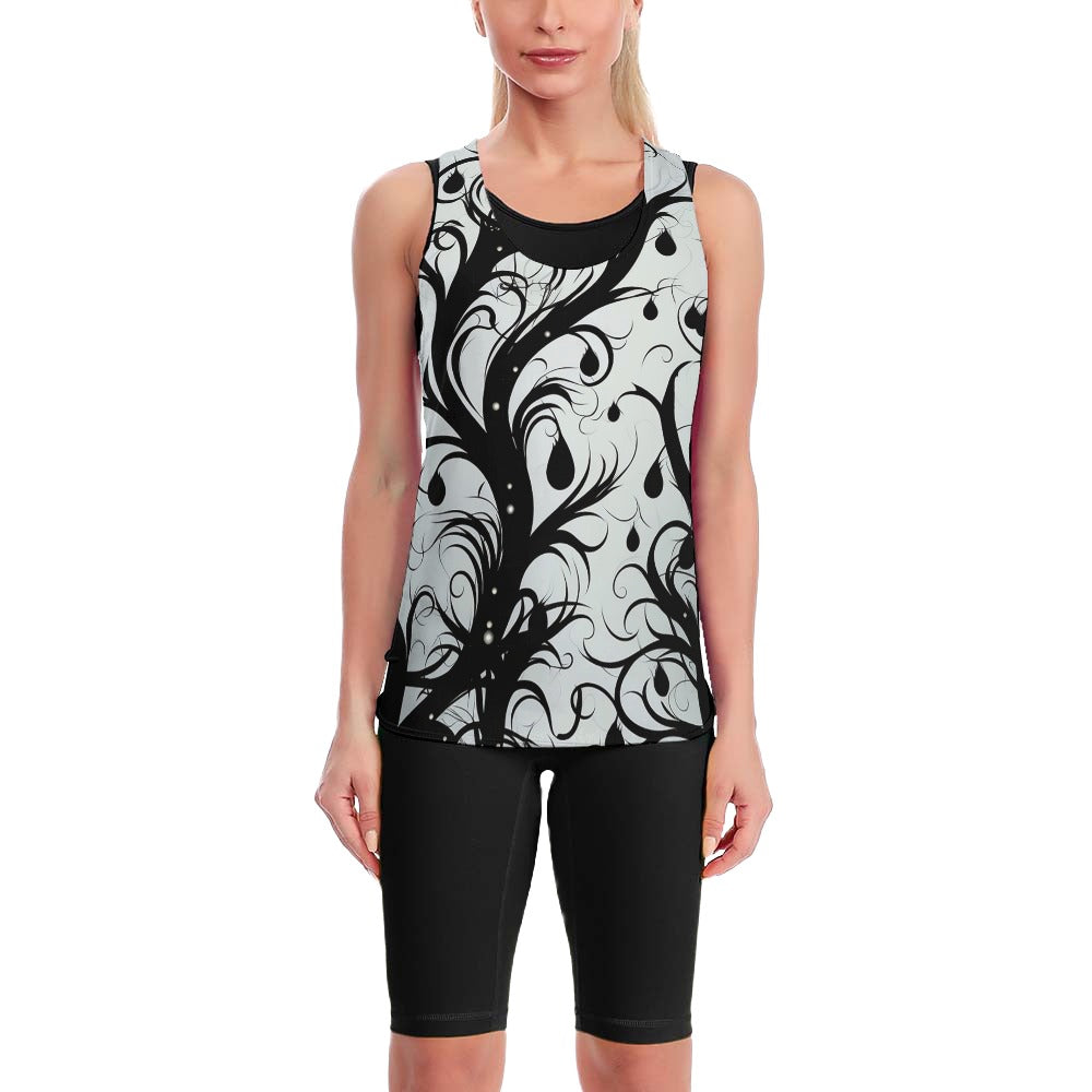 Vines Of Darkness Sweat-Absorbing Comfortable Yoga Vest