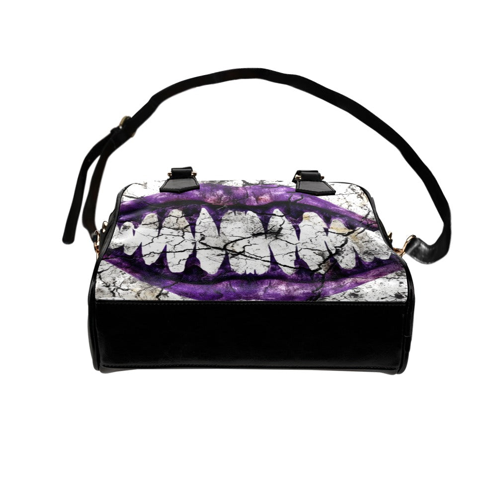 Purple Bite Shoulder Handbag