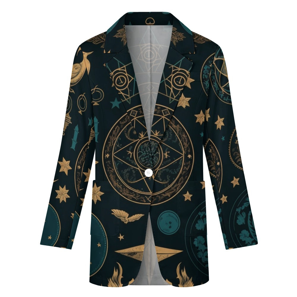 Mystic Symbols Casual Suit Jacket