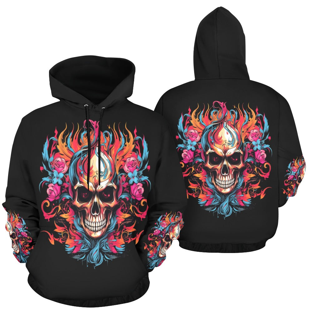 Color Explosion Skull Hoodie