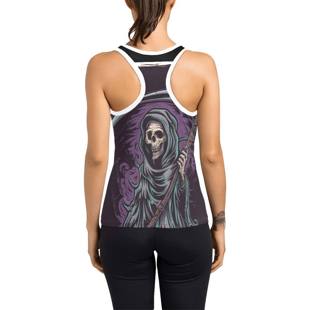 Gothic Purple Reaper Racerback Tank Top