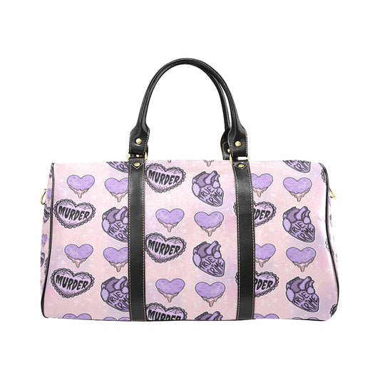 Gothic Candy Hearts Large Travel Bag