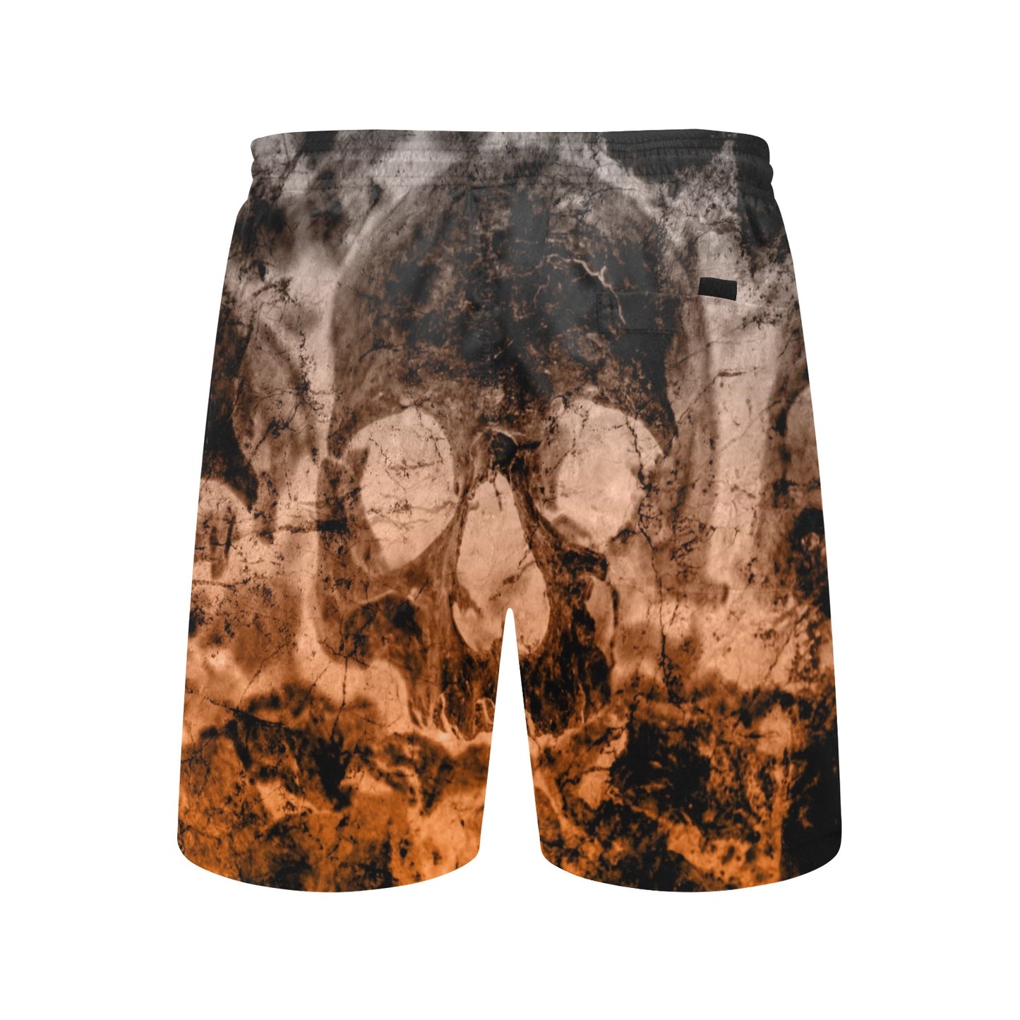 Bronzed Smokey Skull Face Beach Shorts