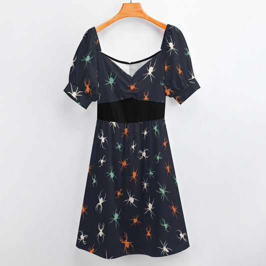 Crawling Colored Spiders Sweetheart Dress