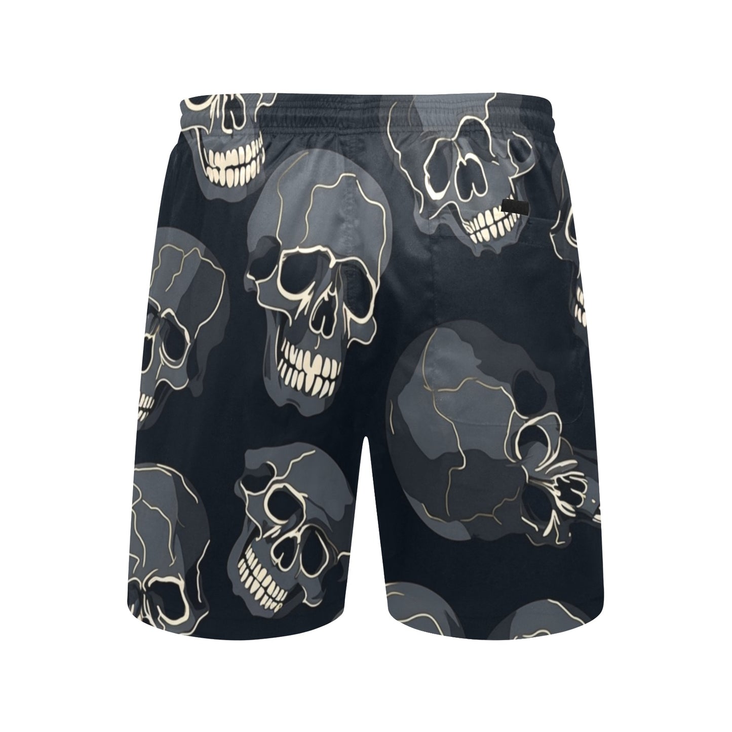 Grey Skull Beach Shorts