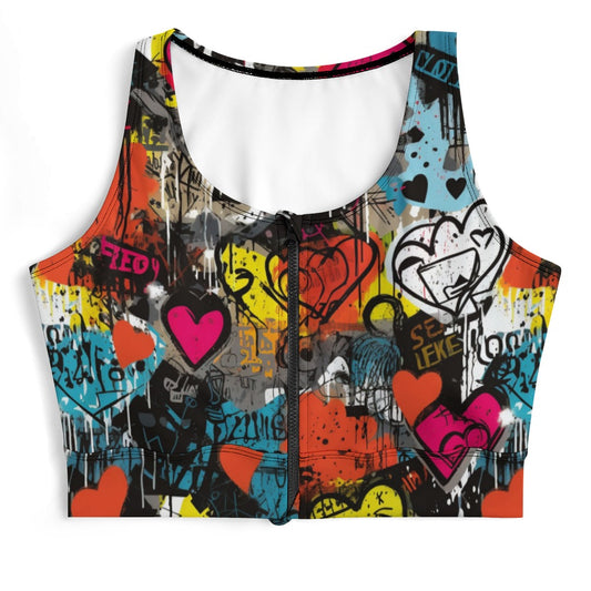 Rebel Hearts Yoga Zipper Vest