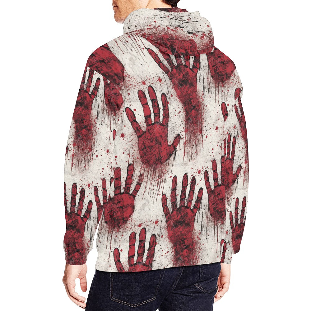 Bloody Hand Prints Hoodie