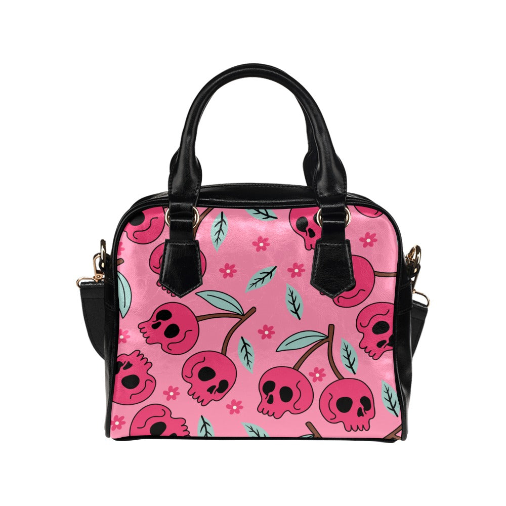 Cherry Skulls Shoulder Handbag